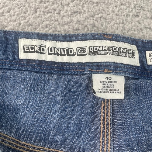 Ecko Unltd Denim Foundry Jeans Mens 40 x 33 Carpenter Skater Y2K Baggy Hip Hop* - Picture 5 of 20