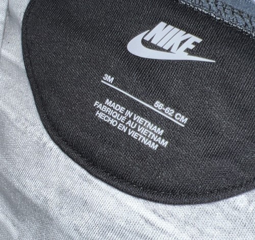 NIKE or AIR JORDAN Full Snap or Full Zip Sleep & Play Footed 1-PC Outfit Sz 3M - Picture 2 of 7