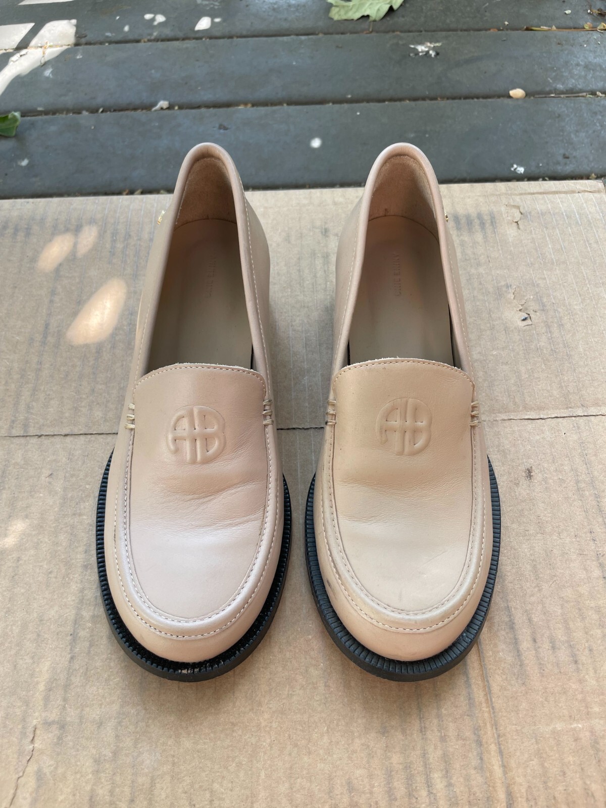 ANINE BING Classic Leather Women Loafers size 37