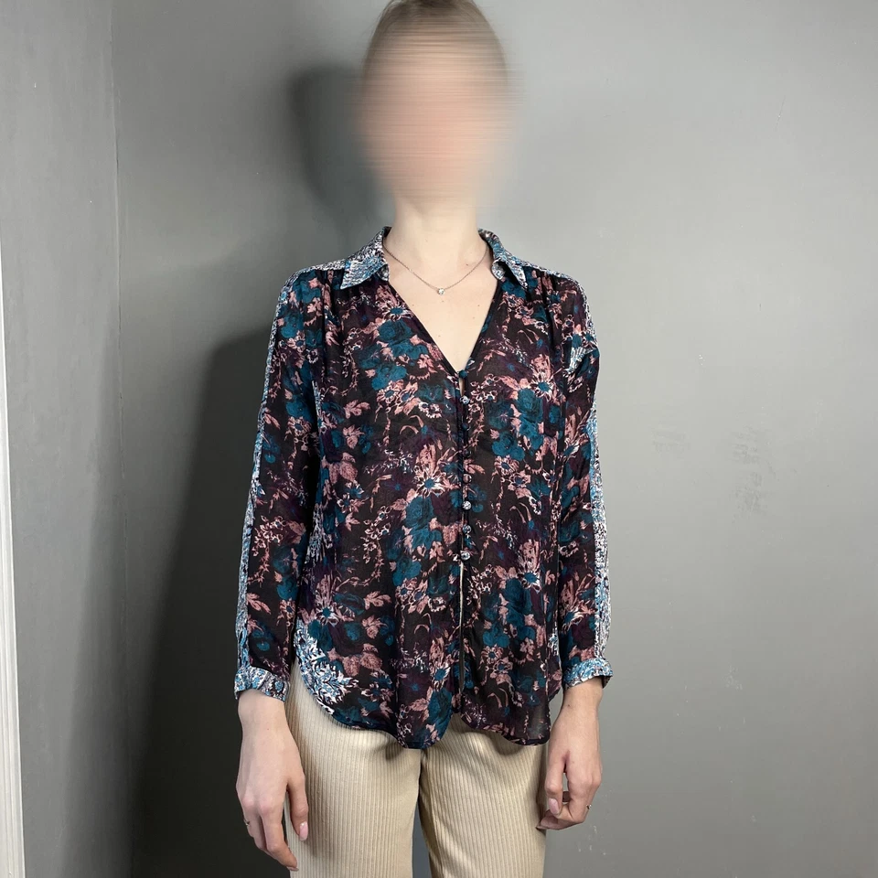 Chemisier à col femme Maeve Anthropologie motif floral taille 0P (US) 4P (UK) - Photo 1/4