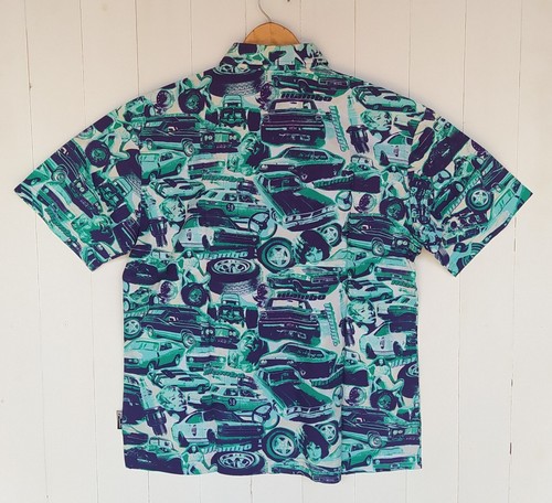 Vintage 90s Mambo "Classic Cars" Shirt Size Large,Surf,Hawaiian - Picture 2 of 9