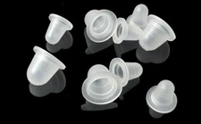 50 Ink Cups Soft Rubber Nipples Silicone Microblading Tattoo Eyelash Glue