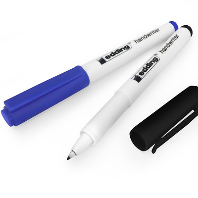 Edding Handwriter Handwriting Pen Black and Blue 0.6mm Pack of 2
