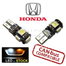 HONDA CANBUS 501 LED NUMBER PLATE 5 SMD BULBS T10 W5W - WHITE