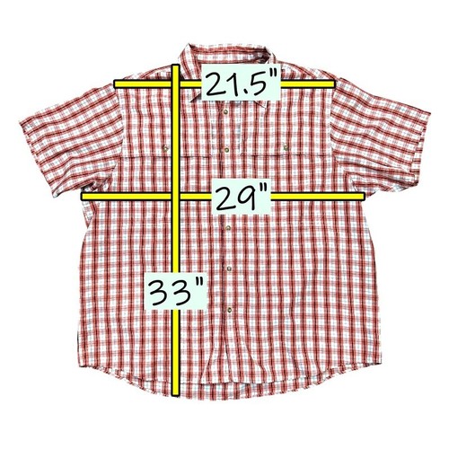Solaris Mens Vented Shirt Size XXL Plaid Button-Up Short Sleeve Fishing Outdoor - Picture 9 of 9