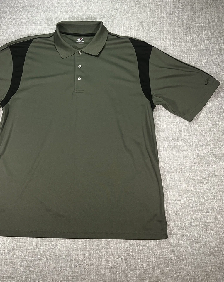 Рубашка Top Flite для взрослых очень большая зеленая с коротким рукавом Polo Classic мужская для гольфа - Изображение 4 из 4