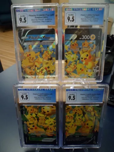 Pikachu V-Union Promo Set 4 CGC 9.5 Pokemon 2021 Celebrations 25th Anniversary