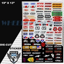 MOTOCROSS MOTORCYCLE DIRT BIKE ATV HELMET SPONSOR LOGO RACE STICKER DECAL #IK939
