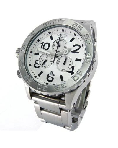 Nixon 42-20 Chronograph silver watch
white faced. Nixon 42-20 Chrono White Watch | Boardparadise.com main image 3