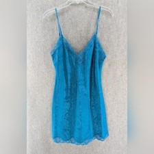 Vintage 1990's Teal Victorias Secret Nightie. Short Nightgown,Gold Label Medium