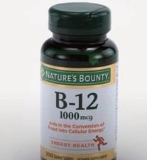 Nature's Bounty Vitamin B12, Supports Energy Metabolism 1000mcg, 200 Ct 008 