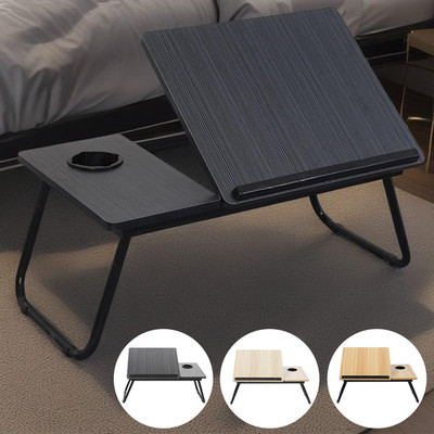 KLAPPBARER LAPTOPTISCH BETT TABLETT SOFA RUNDE TRAGBAR COMPUTER SCHREIBTISCH DE