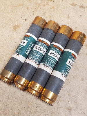 Reliance ECSR50 Fuse 50 Amp  Time Delay Dual Element Lot of 4