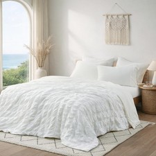 Cooling Comforter Seersucker Plaid King Size, Q-Max 0.45 Lightweight Cooling ...