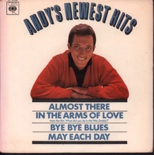 Andy Williams Andy's Newest Hits 7" vinyl UK Cbs 1966 ep solid label design in