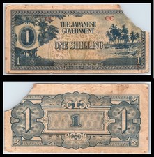 1942 WWII Japanese Invasion Money Occupation of Oceania 1 ONE Shilling