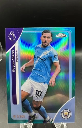 2025-26 Topps Chrome Premier League - Rayan Cherki #126 Teal Refractor /299