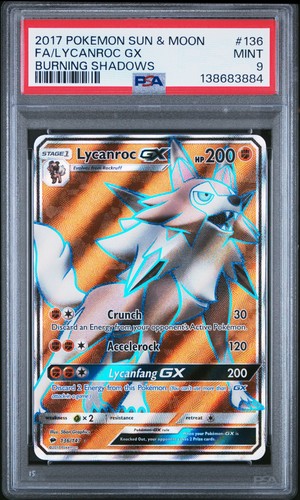 Lycanroc-GX graded PSA 9 for sale on eBay