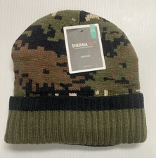 Thermax Men’s Winter Knit Camo Stocking Cap Beanie w/ Fur Lining 85g, Free Ship