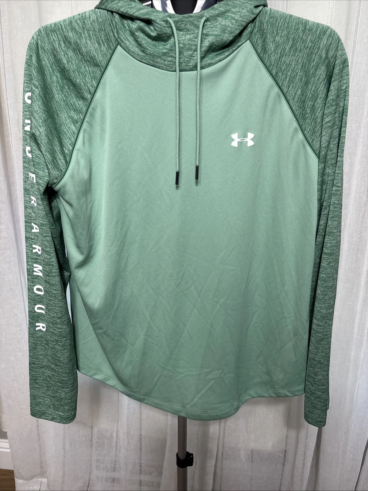 Under Amour HeatGear Loose Lightweight Hoodie XL Green EUC