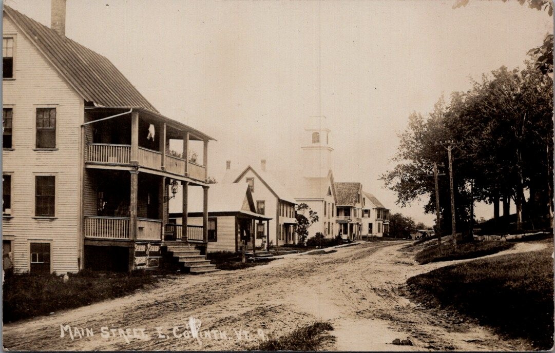 Main Street, EAST CORINTH, Maine Real Photo Postcard