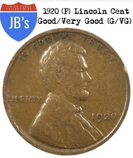 1920 (P) Lincoln Wheat Cent Circulated Good to Very Good (G/VG)