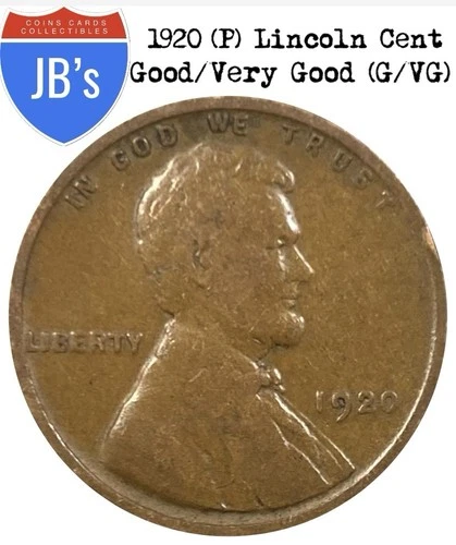 1920 (P) Lincoln Wheat Cent Circulated Good to Very Good (G/VG)