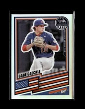 2026 Panini Stars & Stripes Prizm USA Baseball Silver #77 Gabe Gaeckle