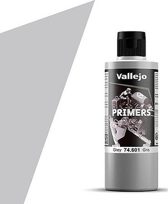 Vallejo Grey Primer 200ml Bottle - Hobby and Model Paint Supply - #74601