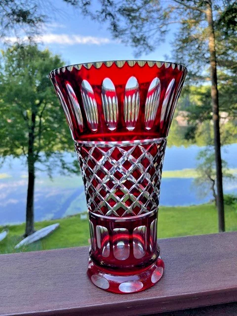 5147 美品 レア Val Saint Lambert 花瓶 クリスタル Val ST Lambert Vase Indiana OTHER Art Glass for sale | eBay
