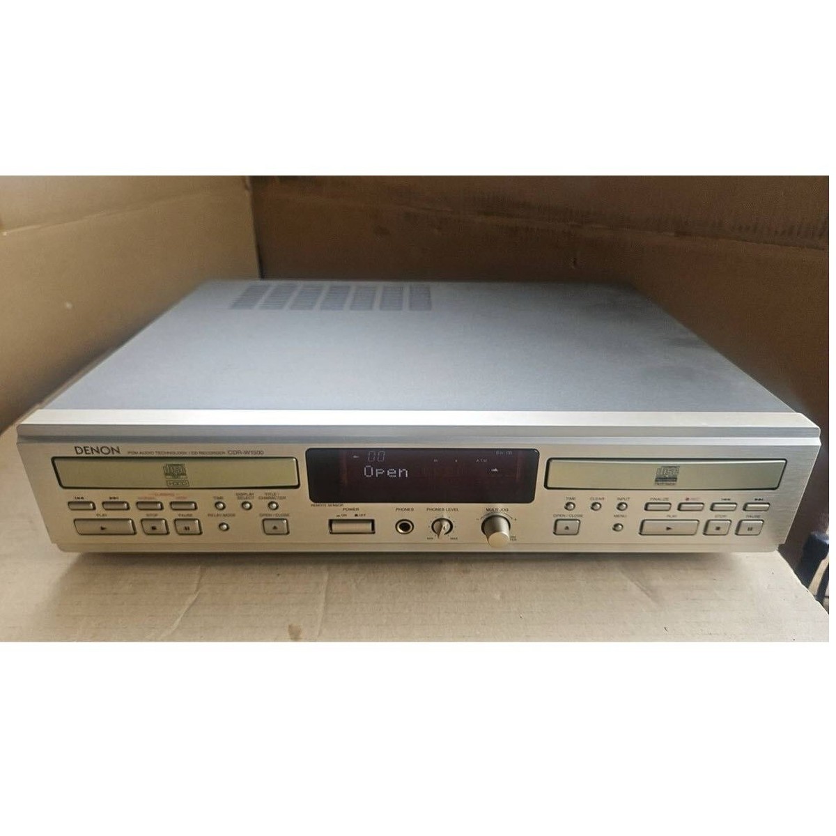 Junk Not Working Denon CDR-W1500 Dual Deck CD Recorder PCM Audio