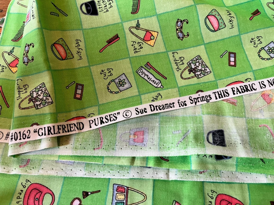 Monederos de tela Daisy Kingdom para novia de Sue Dreamer para colchas 1,5 yardas verdes Foto 3 de 4