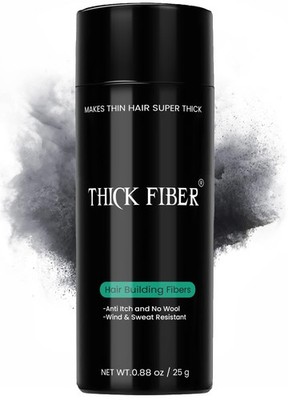 DICKE FASER Haarfasern (1er Pack, SCHWARZ) | Pulver 25 g 1), schwarz 
