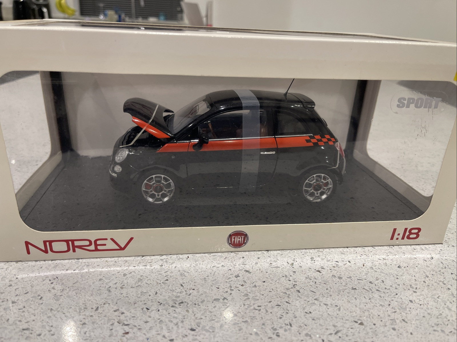 NOREV 1/18 1:18 Fiat Nuova 500 Sport Black 50906503