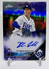 Blake Snell 2016 Topps Chrome RC Auto /250 Purple Refractor Dodgers On Card