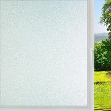 Window Privacy Film Frosted Glass Window Film Sparkling Frosted, Static Cling Pr
