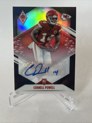 2021 Panini Phoenix Cornell Powell #142 Rookie Auto Black Parallel 3/5 - Chiefs