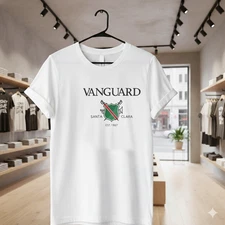 Vintage Shield Emblem Santa Clara Graphic T Shirt Unisex White - T648