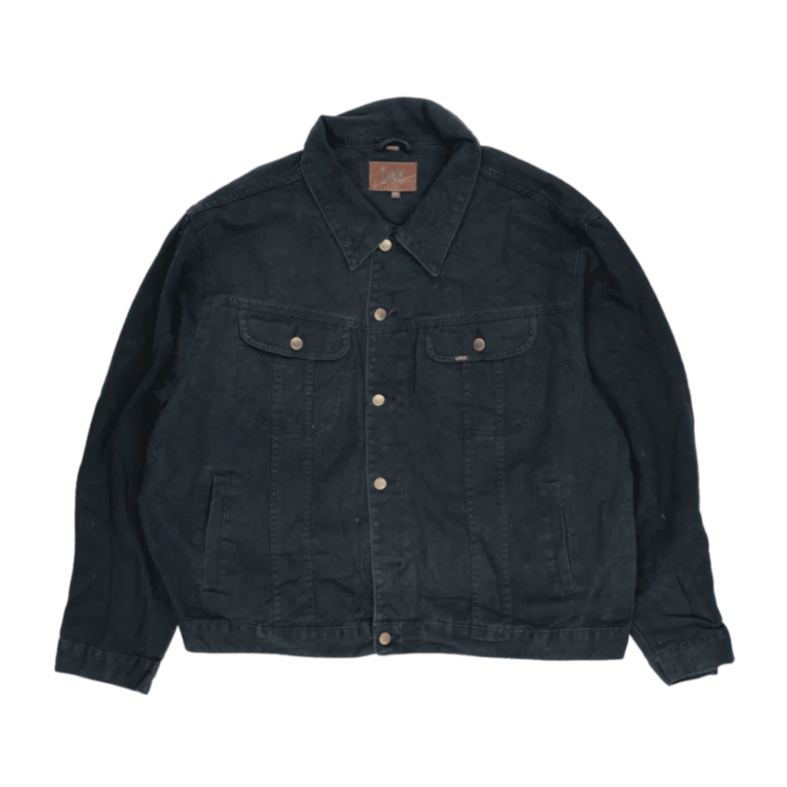 Lee Men's Black Regular Denim Jacket Size XXL