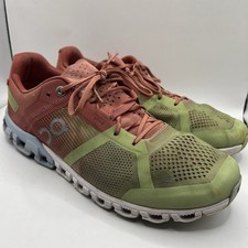 On Cloud Cloudflow Women SZ- 10 Running Shoe Guava Green Dust Rose Pink Athletic