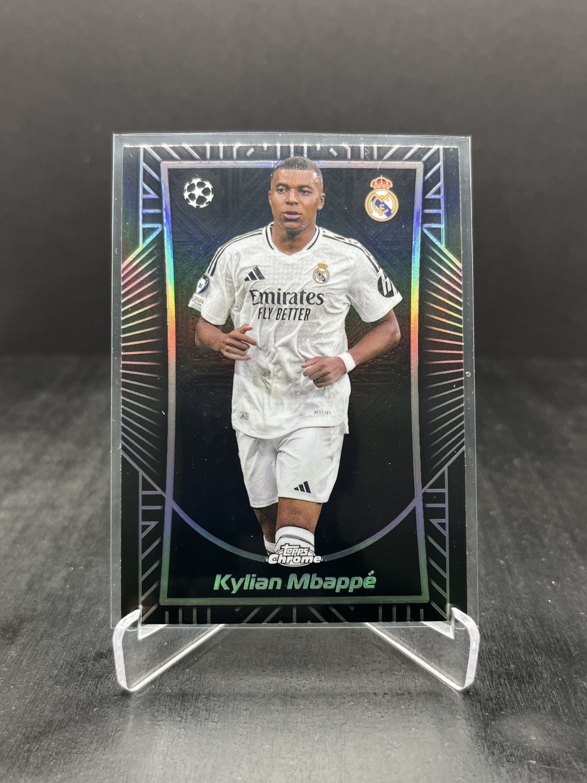 2024-25 Topps Chrome UEFA Soccer Kylian Mbappe Shadow Etch SP #SE-14