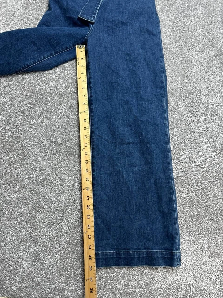 Paige Anessa Jumpsuit Womens 0 Blue Denim Cotton Stretch Belted Short Sleeve - Image 4 of 4