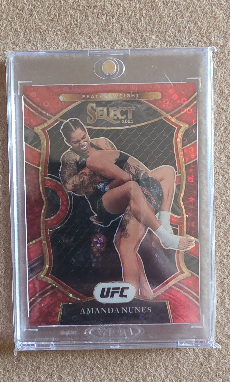 2021 Panini Select UFC - Concourse Amanda Nunes #56 Red Disco Prizm /199