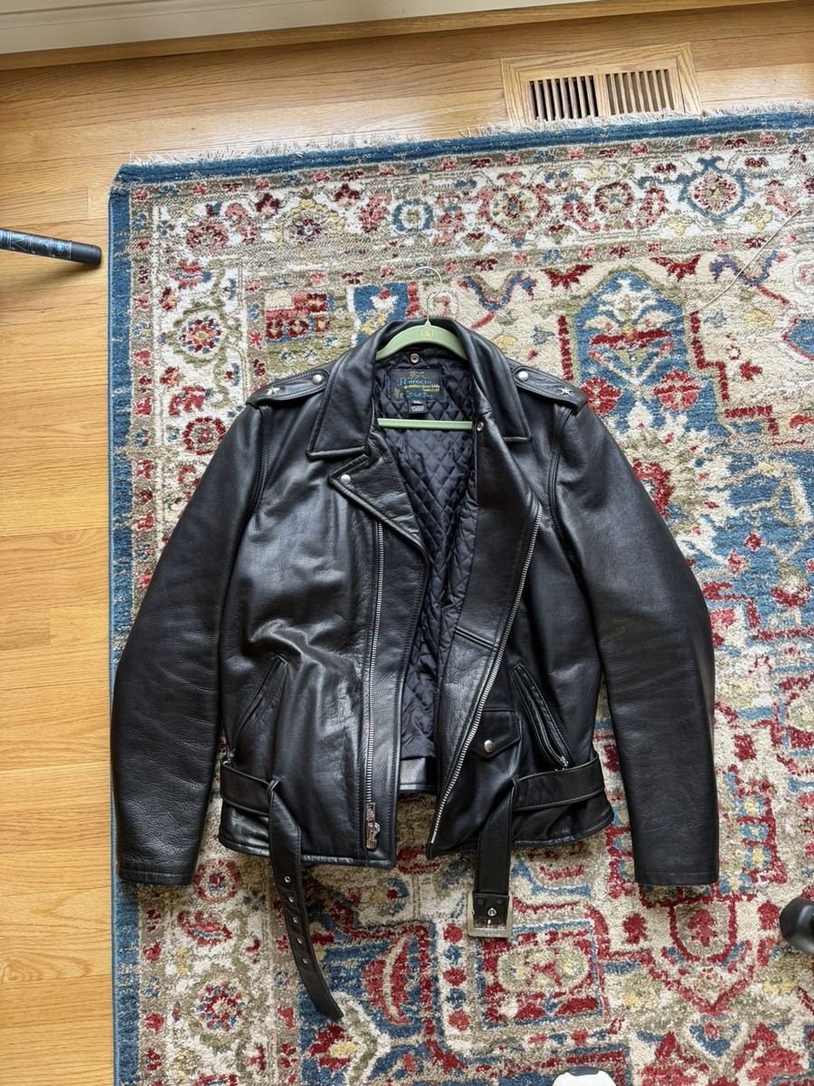 Schott Perfecto Leather Motorcycle Jacket XXL Black Steerhide Made