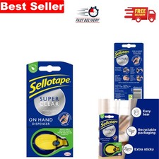 Oh-Hand Tape Dispenser with Super Clear Tape - Effortless Gift Wrapping Solution