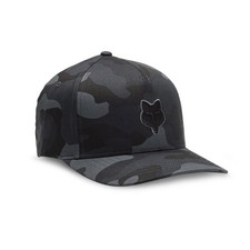 Fox Racing Men's Fox Head Flexfit Hat, Black Camo, Small/Medium