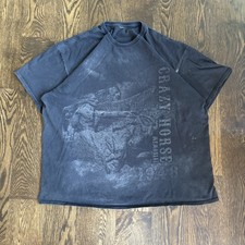 Camiseta De Colección Crazy Horse Memorial XL Boxy Black Hills Dakota del Sur AOP Desteñida Y2K