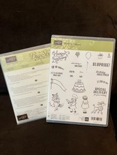 Stampin Up - RETIRED Birthday Delivery Stamp Set  Birthday Friends Dies