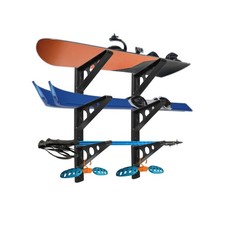 Snowboard Storage Rack Wall Mount Storage Holds 3 Boards Horizontal Multi Ski...