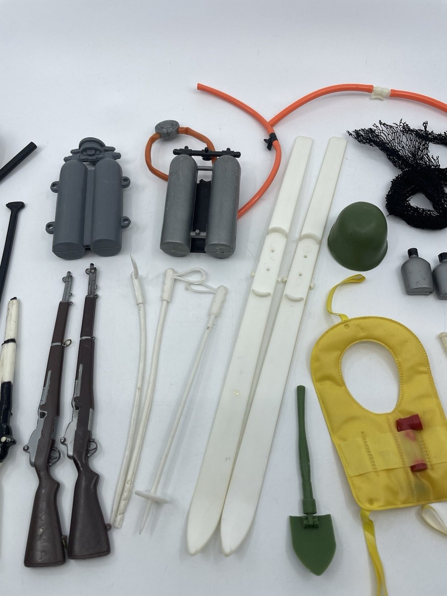 Vintage 1960s GI JOE Accessories Parts & Pieces Lot Guns Skies